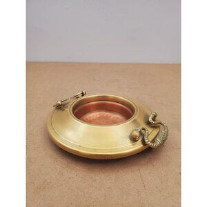 Vintage 1950s / BRASS SOAP DISH / Solid Brass Soap Holder Soap Dispenser Vintage